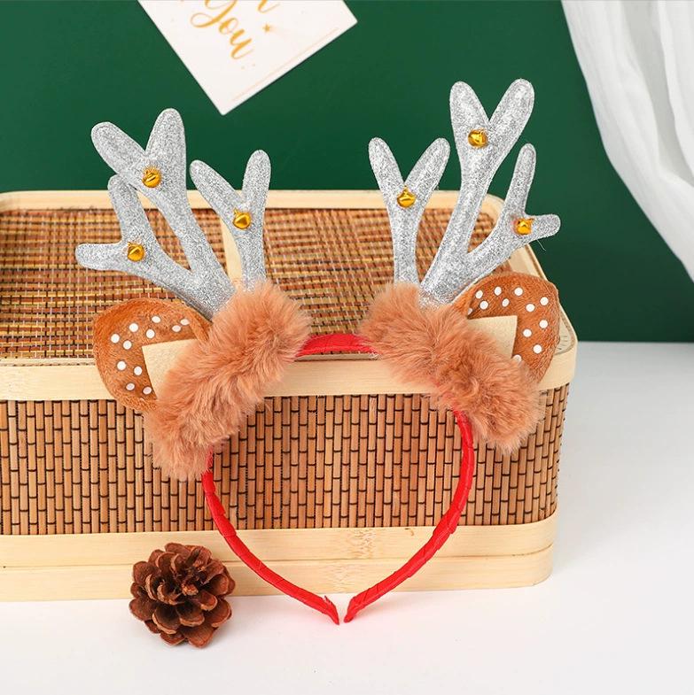 Christmas Reindeer Antler Headband: Plush, Fairy Mori Style for Kids & Adults