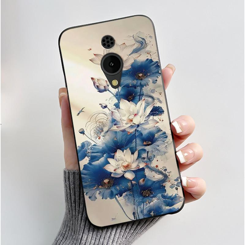 Корпус Для Nokia 150 2G 2023 TA-1582 Чехол Эстетичный Роскошный Милый Крутой Мальчики Девочки Черный Матовый Мягкий ТПУ Полностью Защитная Задняя Крышка