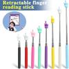 Retractable Teacher Pointer  Finger Design Stainlesssteel Telescopic Aids Teacher Supplies Blackboard Finger Teaching Tools