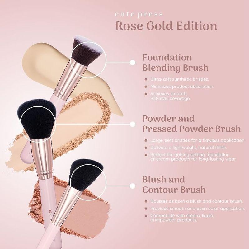 Cute Press - Кисть для пудры, издание Rose Gold