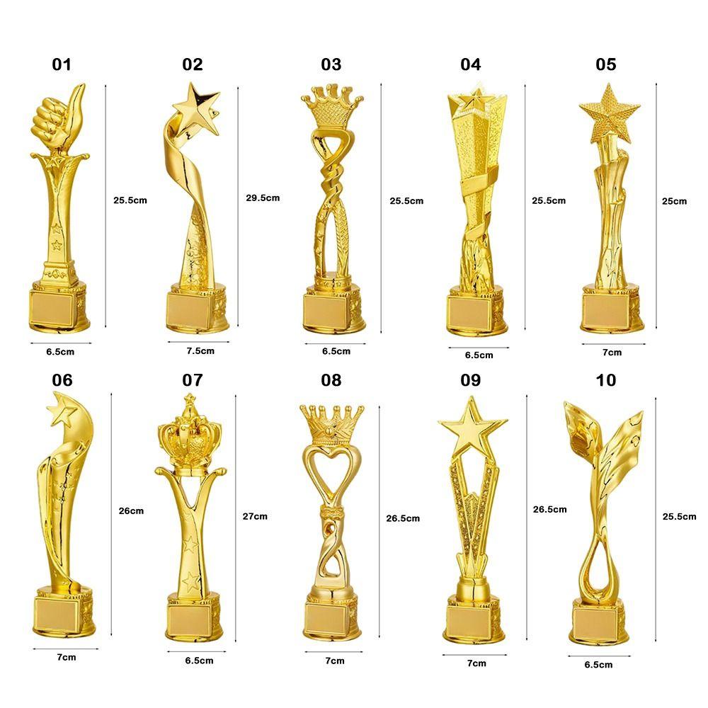 Crown Pentagram Competition Trophy Medal Golden Color Competition Award Children Award Prize