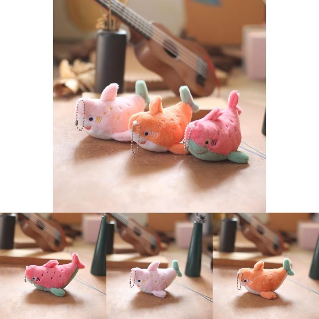 Милый брелок-акула плюшевый арбуз персиково-желтый мягкая игрушка-животное