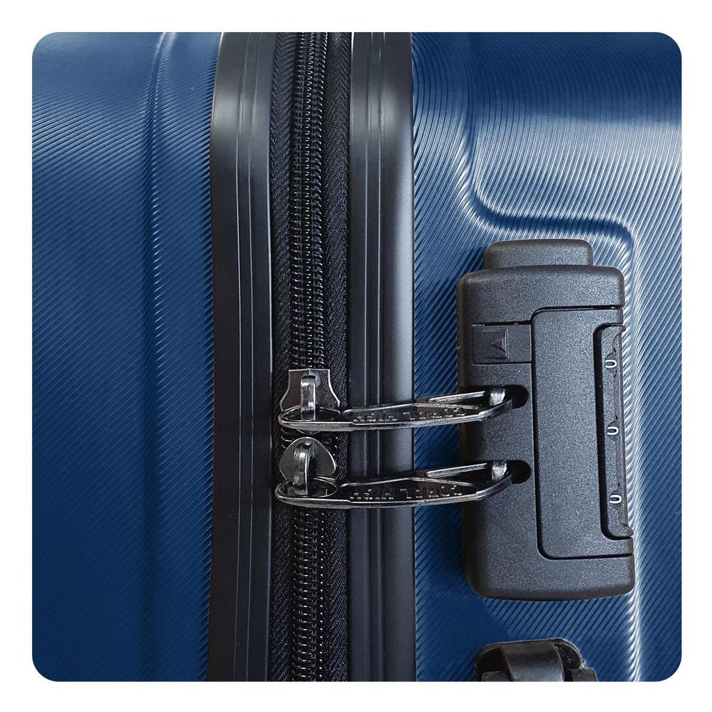 coral high Чемодан среднего размера из АБС-пластика темно-синего цвета 16407