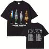 Men's Imagine Dragons World Tour Pattern T-Shirt Cotton Crew Neck Short Sleeve Summer New Couple Top
