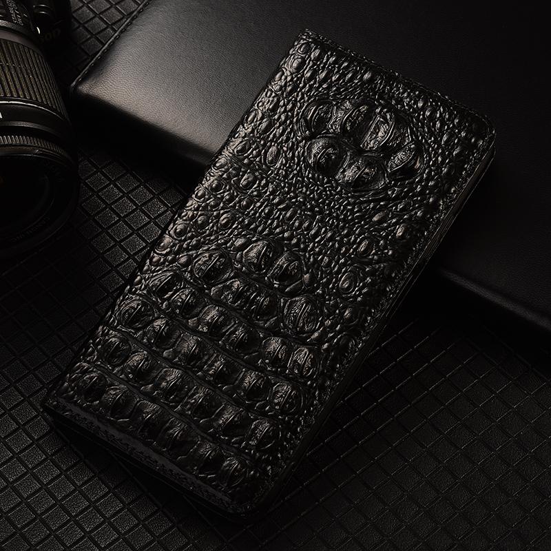 Crocodile Claw Genuine Leather Flip Case For Realme 13 14 14T 15 15T 16 Pro Plus 4G 5G Phone Cover Card Cases Fall prevention