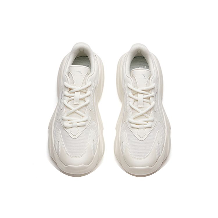 Anta Кроссовки женские Cat Paw серии Lifestyle с нескользящей износостойкой подошвой для папы цвета слоновой кости 922128898-1