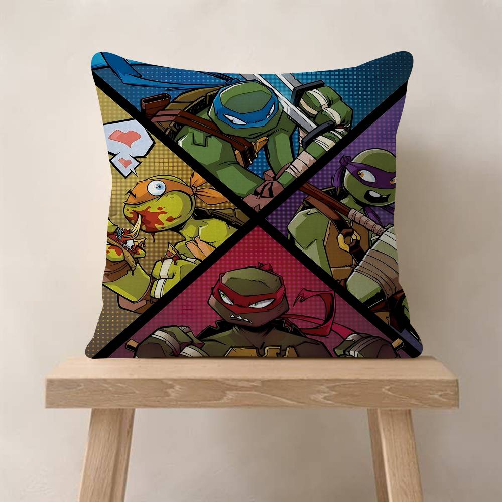 HD Teenage MMutant Ninja Turtles Painting Office Cushion Pillowcase Car Cushion Cover45X45CM Lumbar Pillowcase Pillowcover