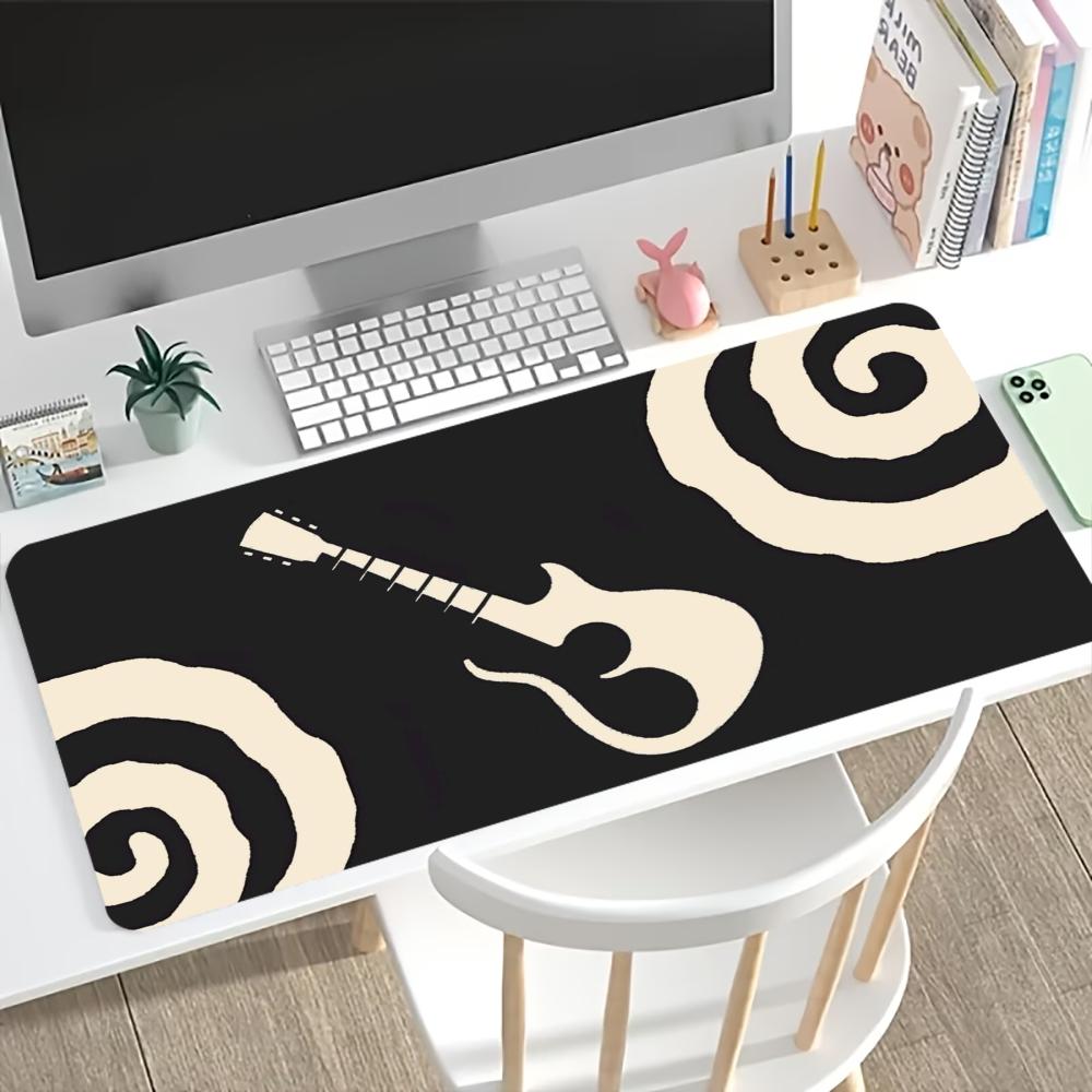 Minimalist Black White Spiral Large Gaming Mouse Pad Non Slip Desk Mat Abstract Keyboard Mat For Pc Laptop Gamer Office Decor