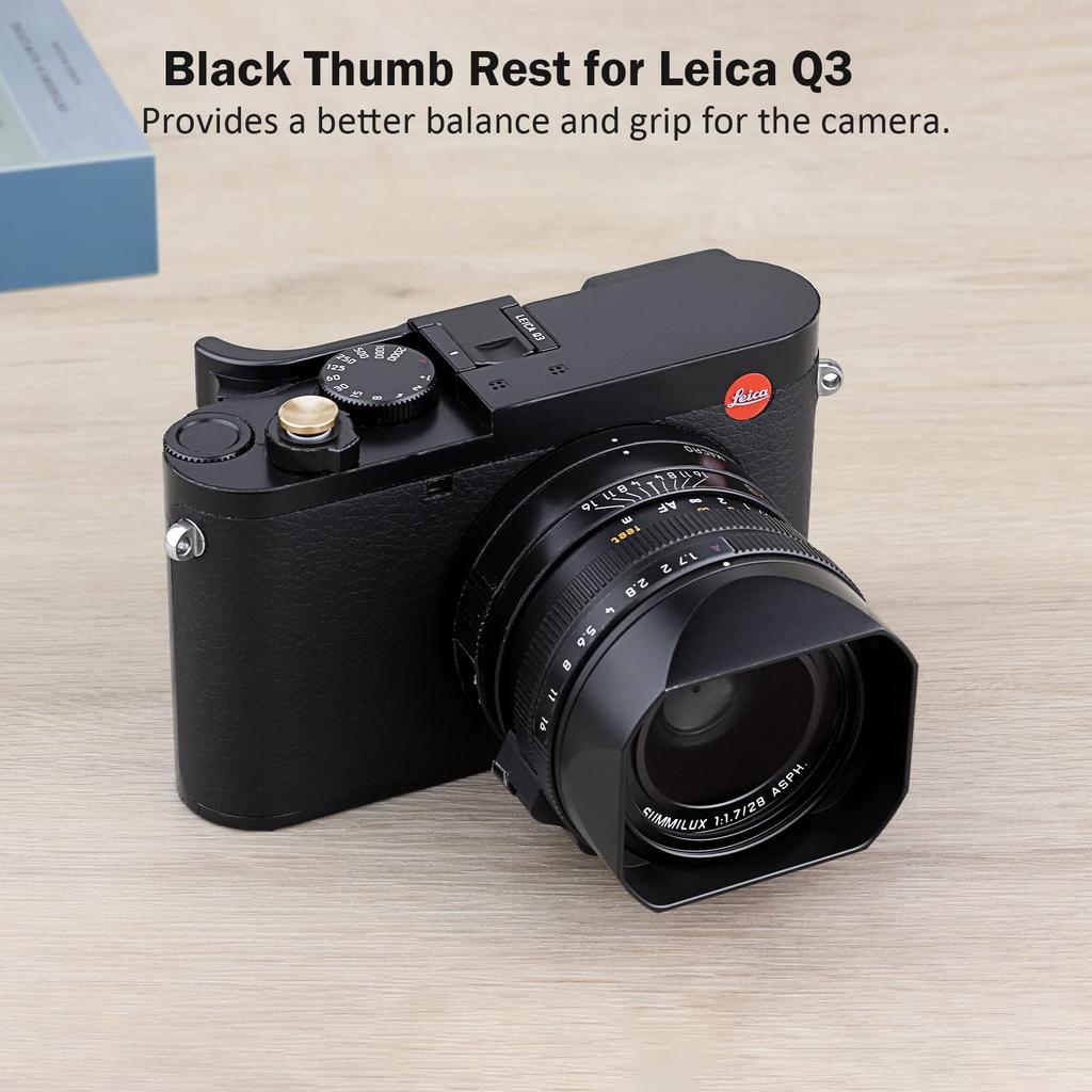Haoge Metal Thumb Up Grip Leica Q3 Camera Digital Accessories Hot Shoe Thumb Up Rest Support Hand Grip THB-Q3B