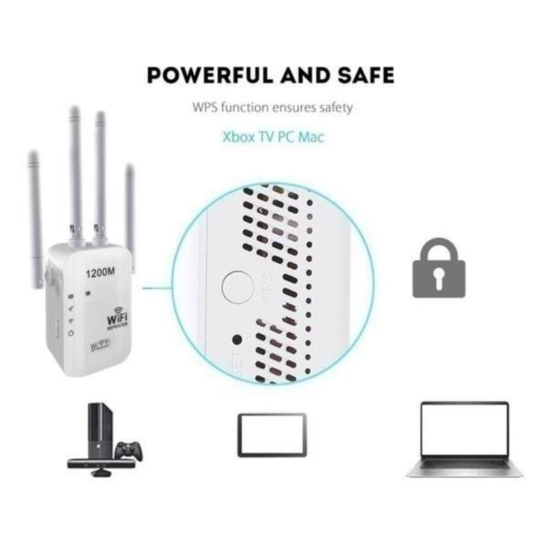 WiFi Range Extender Repeater 1200Mbps Dual Band Wireless Router Signal Booster