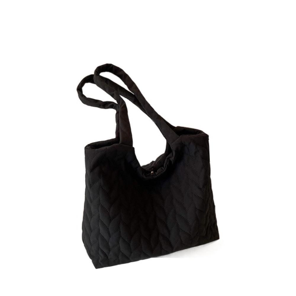 Мягкая стеганая сумка через плечо с хлопковой подкладкой, однотонная женская сумка под мышкой, портативные сумки, выходные