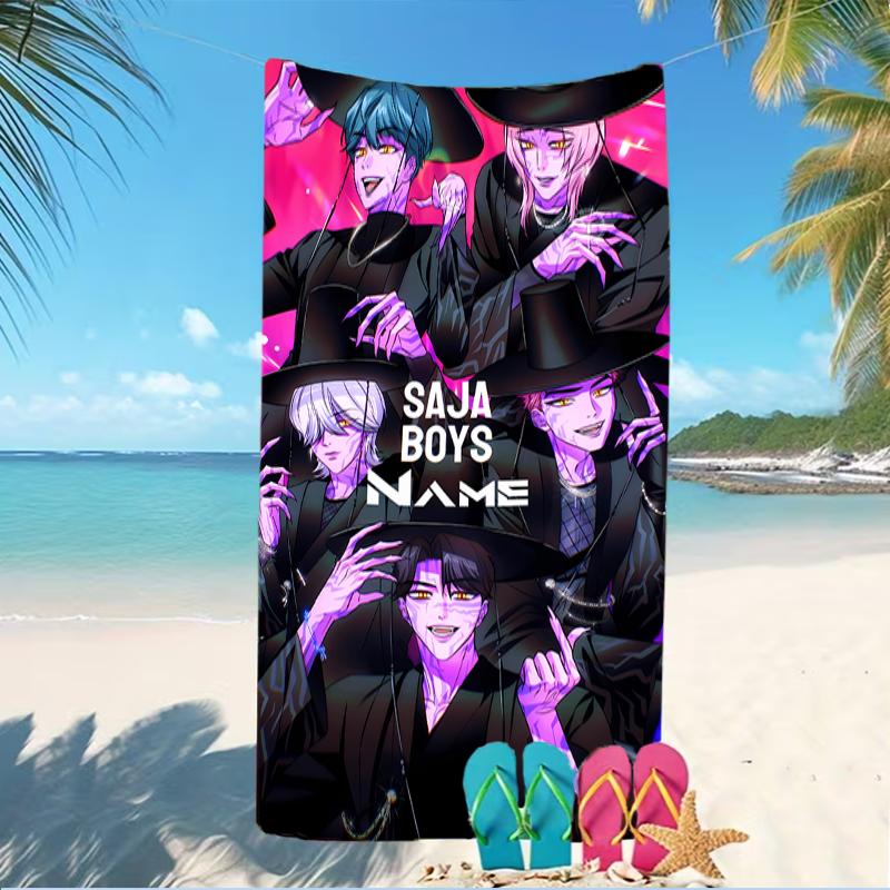 Customizable personalized beach towels Kpop Demon Hunters themed designs.Suitable for the beach, yoga, sports;ideal as beach accessories