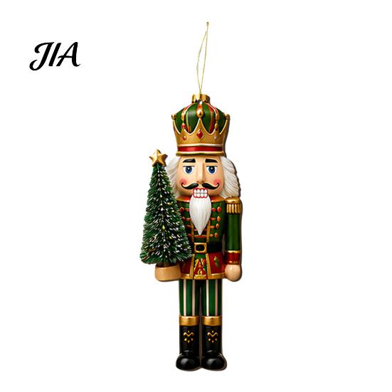 Vintage Soldier Figurine Christmas Nutcracker Ornament, Wooden Hanging Decoration, 2D Flat Xmas Reusable Tree Pendants Pendant for Tree, Holiday Party