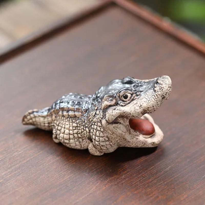 Creative 1pcs Boutique Tea Petting Little Crocodiles Tea Pet Ornaments Handmade Tea Ceremony Financial Decorative Toys Gift