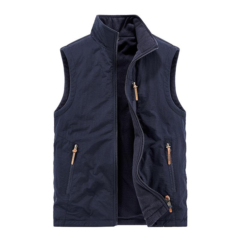 Polar Double-sided Vest for Men Autumn and Winter Outdoor Loose Casual Sports Jacket