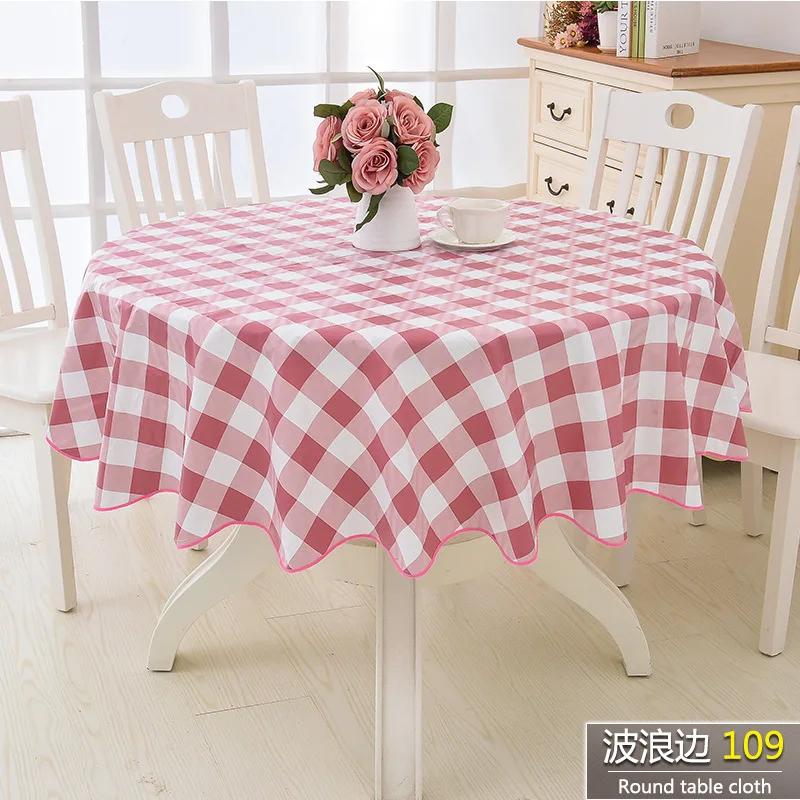 Waterproof Tablecloth Round Table Cloth PVC Nappe Table Cover Party Wedding Table Cloth for Home Kitchen Tablecloth