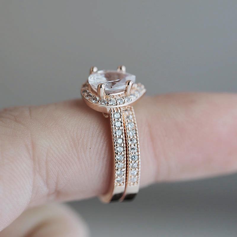 Trendy Pear-Shaped Teardrop Zircon Engagement Rings for Stylish Women