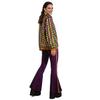 Carnival Theme Sequin Bomber Jacket With Vintage Contrasting Colors For Youth