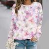 autumn and winter new fashion round neck long sleeve printed elegant casual loose hoodie