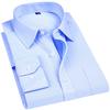 Large Size Men 'S Business Casual Long Sleeved Shirt White Blue Black Smart Male Social Dress Shirt 