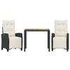 VidaXL Ensemble à Manger de Jardin avec Coussins 3 pcs, Table et Chaises avec Dossier Réglable, Meubles d'Extérieur, 3212900