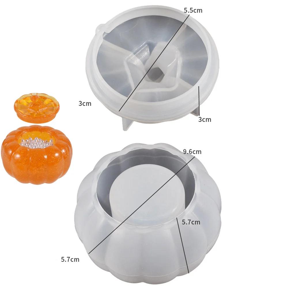 Креативная коробка для хранения в виде тыквы, силиконовая форма для ароматерапевтической свечи, Хэллоуин, гипс, цемент, эпоксидная смола, формы для торта, домашние украшения