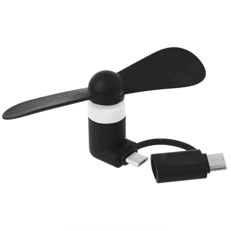 Мини Портативный 2 в 1 Охладитель Type-C Ручной Вентилятор Охлаждения USB Вентилятор Вентиляторы для сотовых телефонов для Android Телефоны Micro USB