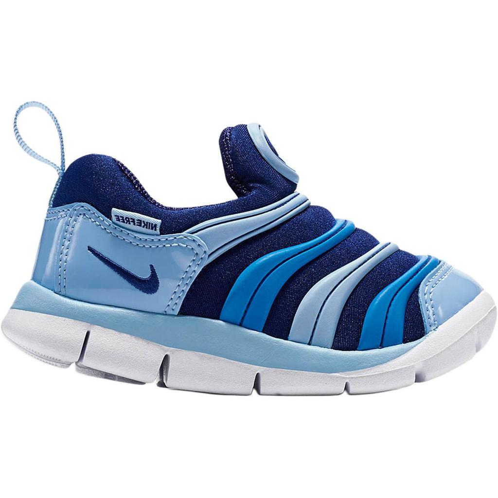Nike Dynamo Бесплатные Модные Удобные Прочные Дышащие Низкие Кроссовки для Ходьбы Детская Обувь Синий 343938-415