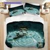 Dynamic Cr Football Action Three-piece set (1 * duvet cover + 2 * pillowcase, without core) 2D Flat Bedding set Soft and comfortable
