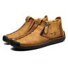 Genuine Leather Men Boots Fashion Zipper Shoes Leather Men Ankle Boots