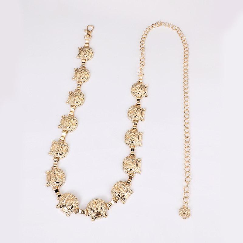 Retro Women's Waist Chain Animal Western Style Versatile Fashion Women's Waist Chain Metal Belt Women's Waist Chain