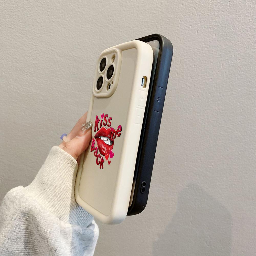 LZ21 Lips kiss design art силиконовый чехол для телефона Xiaomi 11 Lite 5G 14T Redmi 14C 13C A3 Note 12 11 9 10 13 Pro Plus противоударный задний чехол