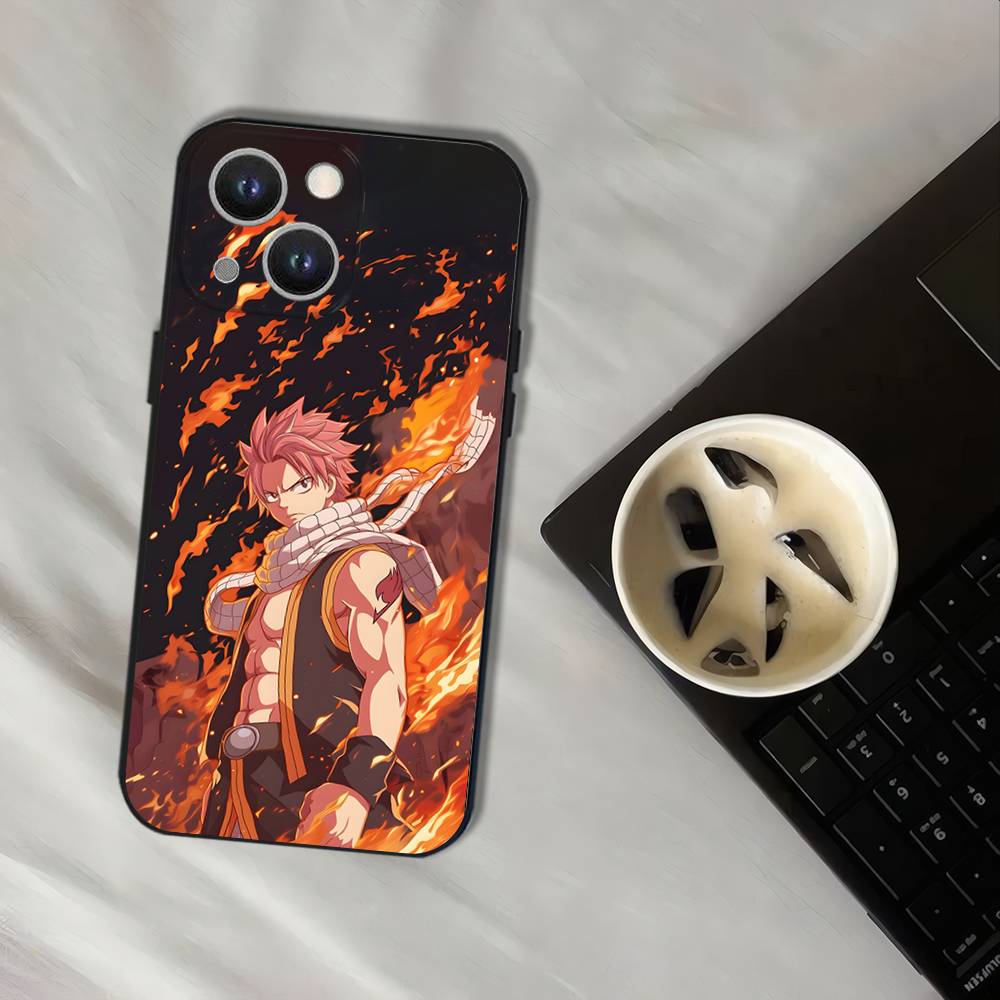 Чехол для телефона Fairy Tail Нацу Драгнил для iPhone 17,16,15,14,13,12,11,Pro,XS,Max,XR,Plus,E,SE4,Mini Черный Мягкий Чехол