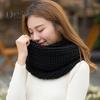 Women Scarf Solid Color Thickened Warm Scarf Autumn Winter Windproof Elastic Neck Wrap Fashion Accessory