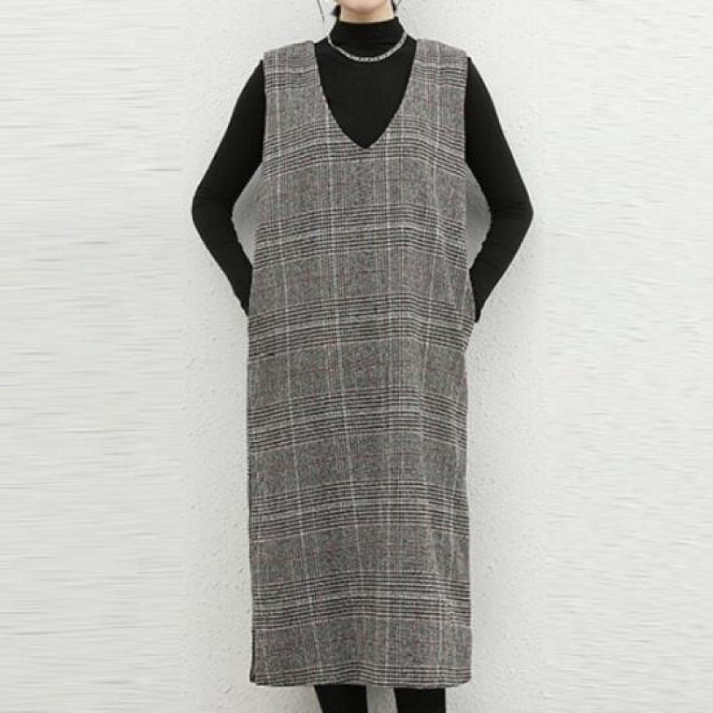 NaVaVa Women Casual Check V Neck sleeVeless Dress No961