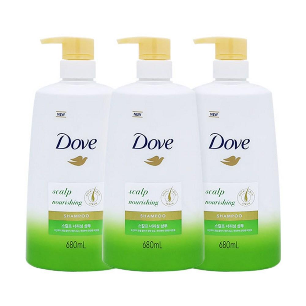 Питательный шампунь для кожи головы Dove, 680 мл, 3 шт.