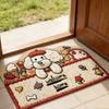 Мультяшный животный приветственный коврик для двери Милый кот собака медведь Входной коврик Нескользящий Впитывающий коврик для пола для ванной комнаты спальни кухни дверного проема