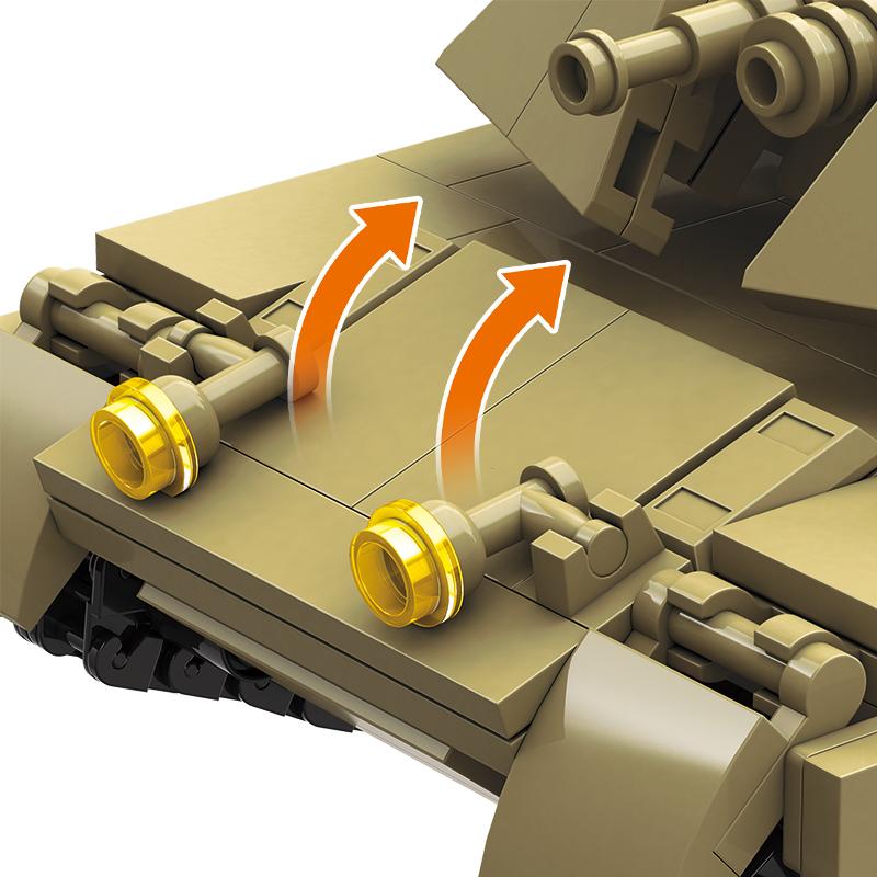 Набор M1A2 Основной боевой танк 605 шт. Детская развивающая игрушка-конструктор Рождественский подарок Подарок на день рождения