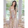 Fishtail evening dress women's 1011 new French sequins style light luxury niche host long summer party fairy