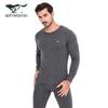 Septwolves Men's Round Neck Thin Thermal Underwear Set