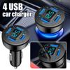 66W 4 Ports USB Car Charger Fast Charging PD Quick Charge 3.0 USB C Car Phone Charger Adapter For iPhone 13 12 Samsu L8H0