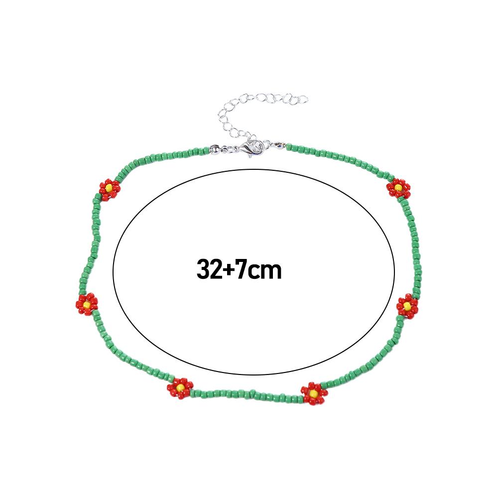 Daisy Vacation Lovely Clavicle Necklace Bohemia Choker Flowers Beaded Necklace Women Necklace