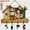 Flat Key Holder Cafes DIY Installation Space Saving Retro Style Home Storage Artistic Gift Giving Practicality Orderliness Wood