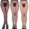 Сексуальные чулки в сеточку, колготки для женщин, нижнее белье, женские однотонные топы, кружевные ажурные чулки до бедра