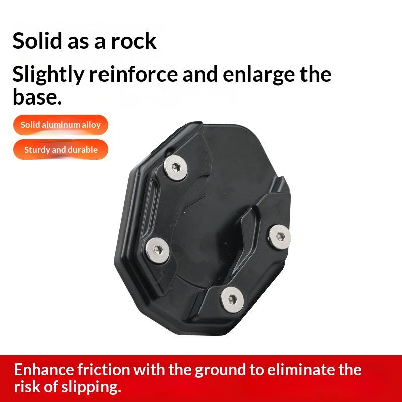 1Pc Aluminum Motorcycle Side Stand Pad Universal Enlarger Foot Extension Kickstand Support Plate For Motorbike Modification
