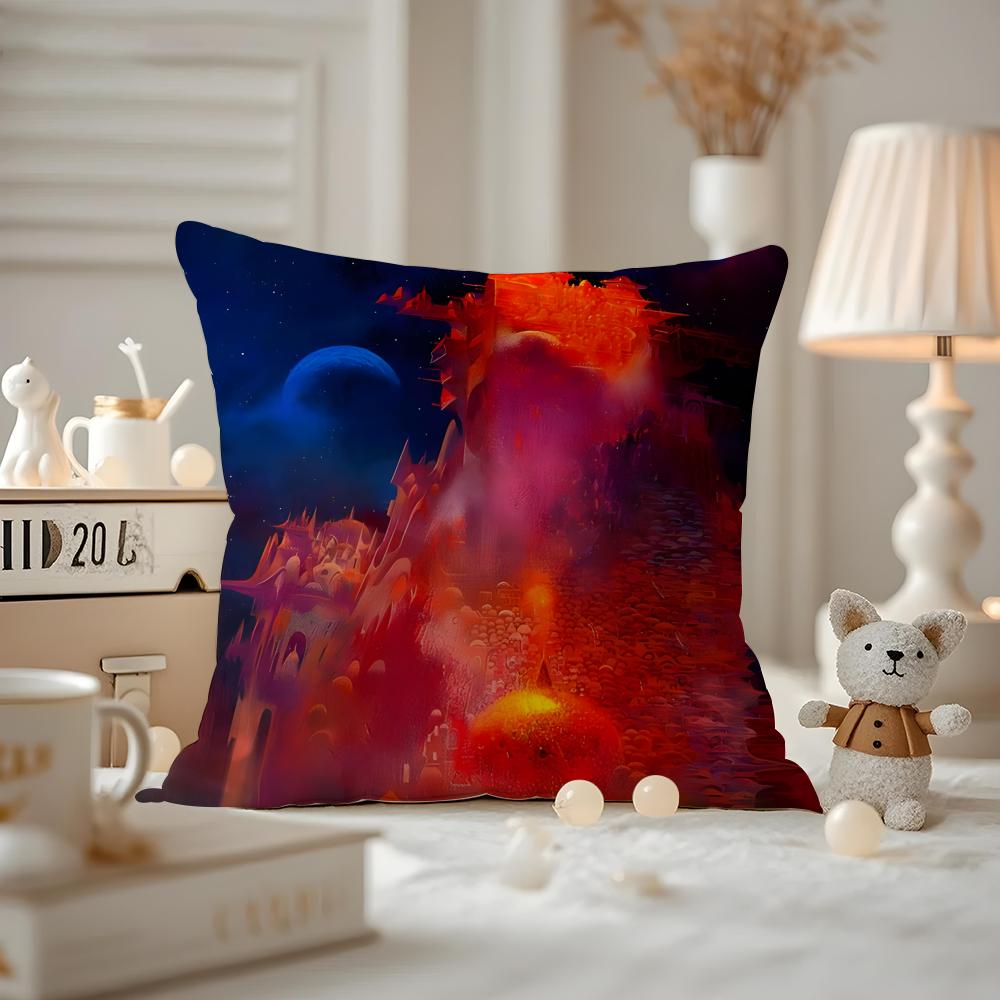 Paul Lehr Cushion Cover Anti-dustmite Pillowcase Invisible Zipper Silky Short Plush Sofa Cushion Cover