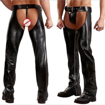 Открытые ягодицы Открытая промежность Стринги Порно Брюки Мужские Новые Повседневные Сексуальные Облегающие Однотонные Эротические Брюки Длинные Брюки