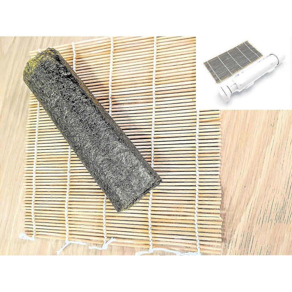 Sushi Roller Bazooka Kit + Carbonized Bamboo Mat Diy Rice Roller Machine Japanes