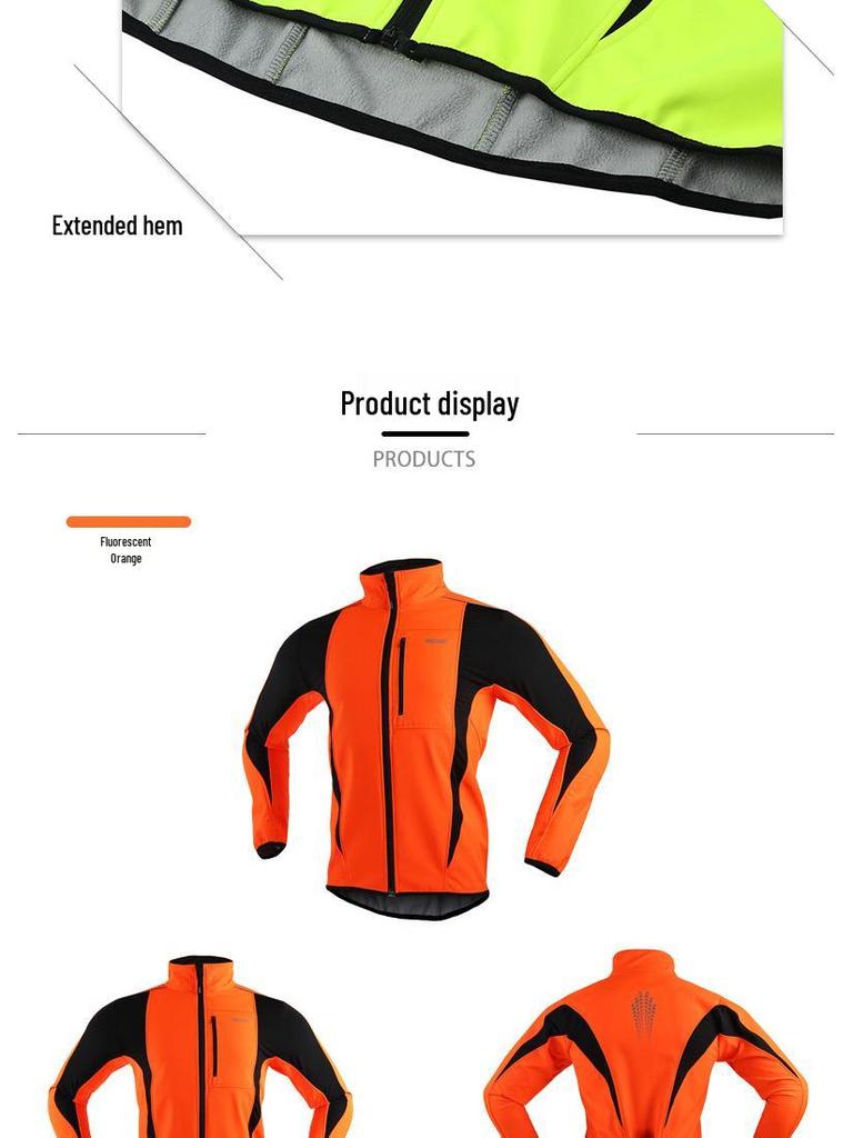 ARSUXEO Мужская зимняя ветрозащитная водонепроницаемая флисовая велосипедная куртка 15K