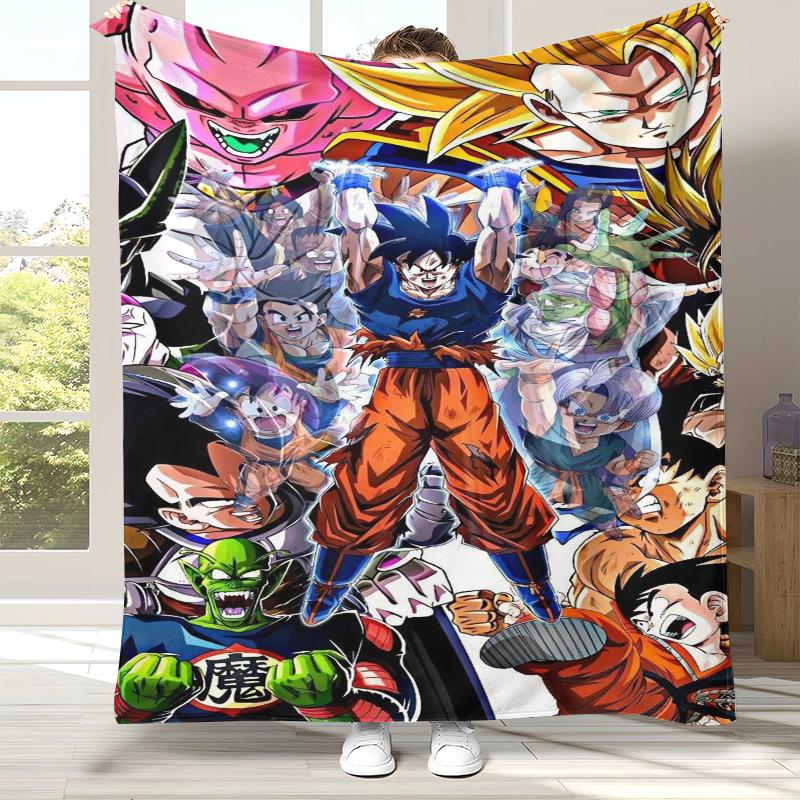 Аниме D-Dragon Ball Игра Мультфильм Фланелевое Одеяло, Ультра Мягкое Теплое Плюшевое Покрывало для Дома Спальни Кровати Дивана Офиса Кемпинга